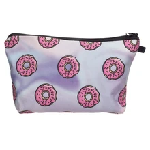 Hot Sale Cosmetic Bag Women Neceser Portable Make Up Bag&Case 3D Print Holo Donut Organizer Bolsa feminina Travel Toiletry Bag
