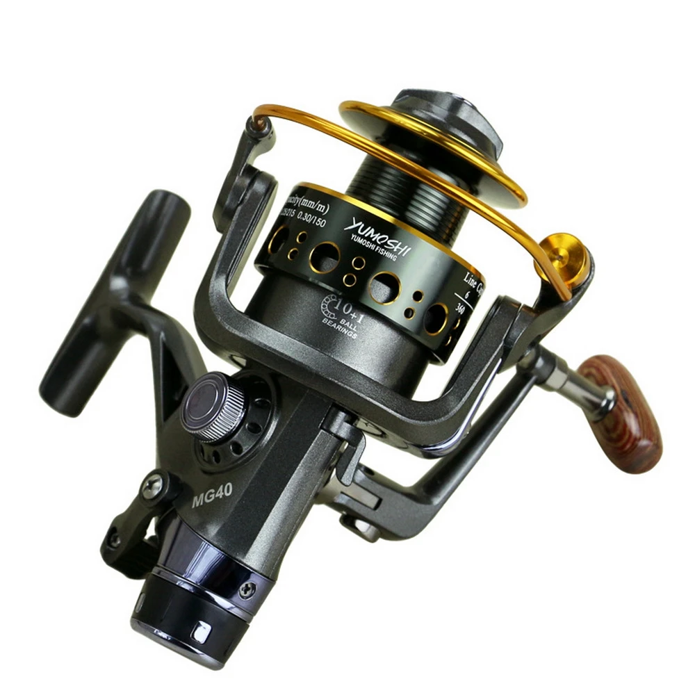 Yumoshi 3000- 6000 Metal Spinning Fishing Reel 10+1BB Saltewater Carp Fishing Reel Front and rear brake Speed ratio 5.0:1 5.2:1