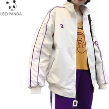 Новинка весны модные женские туфли куртка с вышитой надписью молнии Стенд свободные пальто длинные рукава женский Повседневное панк верхняя одежда C 353