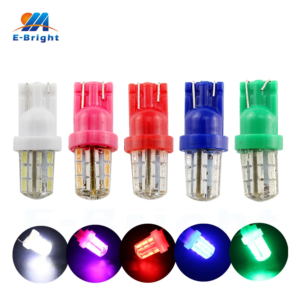 

10-100pcs 12V T10 3014 24 SMD Silica Led Bulb Car SUV 4x4 Universal Use Turn Tail Rear Parking Reverse Corner Lamp Free Shipping