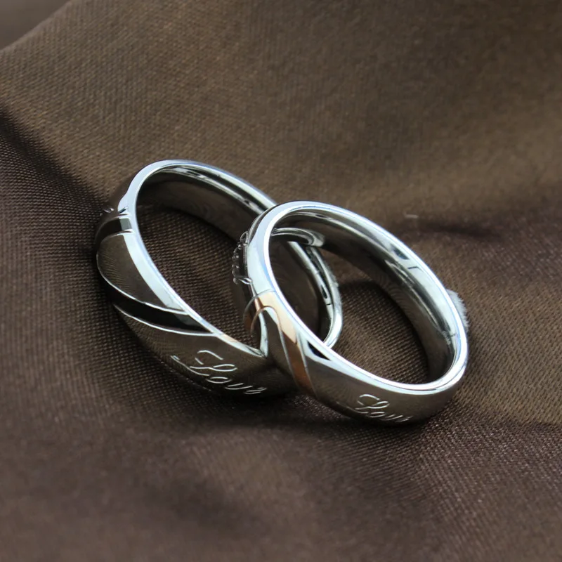 Модные обручальные кольца в форме сердца из нержавеющей стали|stainless steel wedding