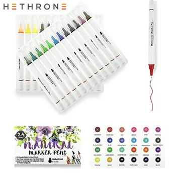 

Hethrone 48PCS Colors FineLiner Drawing Painting Watercolor Art Markers Pen Hook line Tips Brush Pen Kids Graffiti pen sets gift
