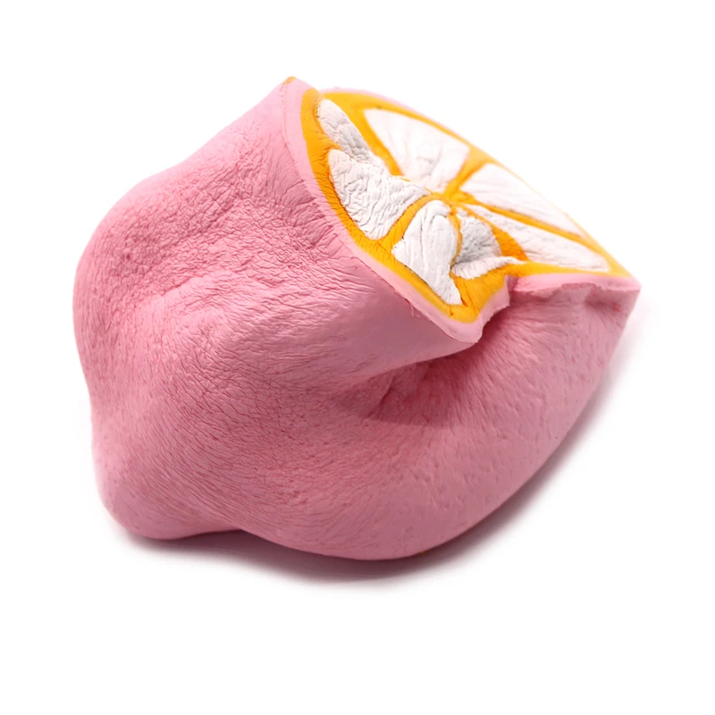 Kawaii Jumbo Squishy Pink Yellow Lemon Super Squishy Slow Rising Fruit Charms Squeeze Toys Phone Strap