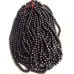 Premium Hematite Rose Gold & Silver Plated Round Beads for Jewelry Making - Assorted Sizes 2 - 12mm, 15 Strand (Black)