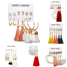 Pendientes de aro geométricos estilo bohemio para mujer, aretes grandes, Estilo Vintage, rombo, hipérbola, joyería