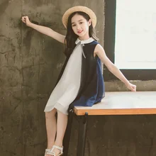 Платье принцессы для малышей Новинка года, детский летний сарафан детское шифоновое платье вечерние платья для маленьких девочек модное лоскутное платье с бантом#5239