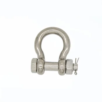 

304 Stainless steel M20 Heavy Duty Bow Shackle With Nut & Safty Pin Steel Buckle Bolt Anchor Safty Bow Shackle