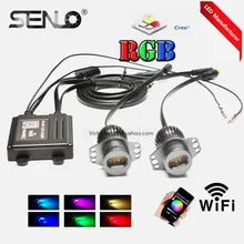 RGB WI-FI e90 свет ангела глаза лампа 40 Вт для BM W E90 e91 328i 325i 330i 318i 323i 316i 325xi телефон управления цвета Изменение