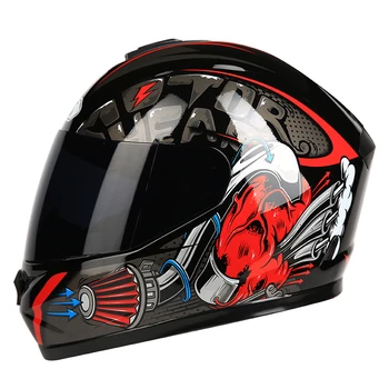 

Motorcycle Helmet Flip Up Motorbike Helmet With Inner Sun Visor Double Lens Modular Motocross Full Face Helmet Capacete Casco