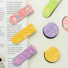 2 шт./упак. с мелким цветочным рисунком Закладка-магнит Бумага зажим Школа канцелярских товаров Эсколар. подарочные канцелярские товары