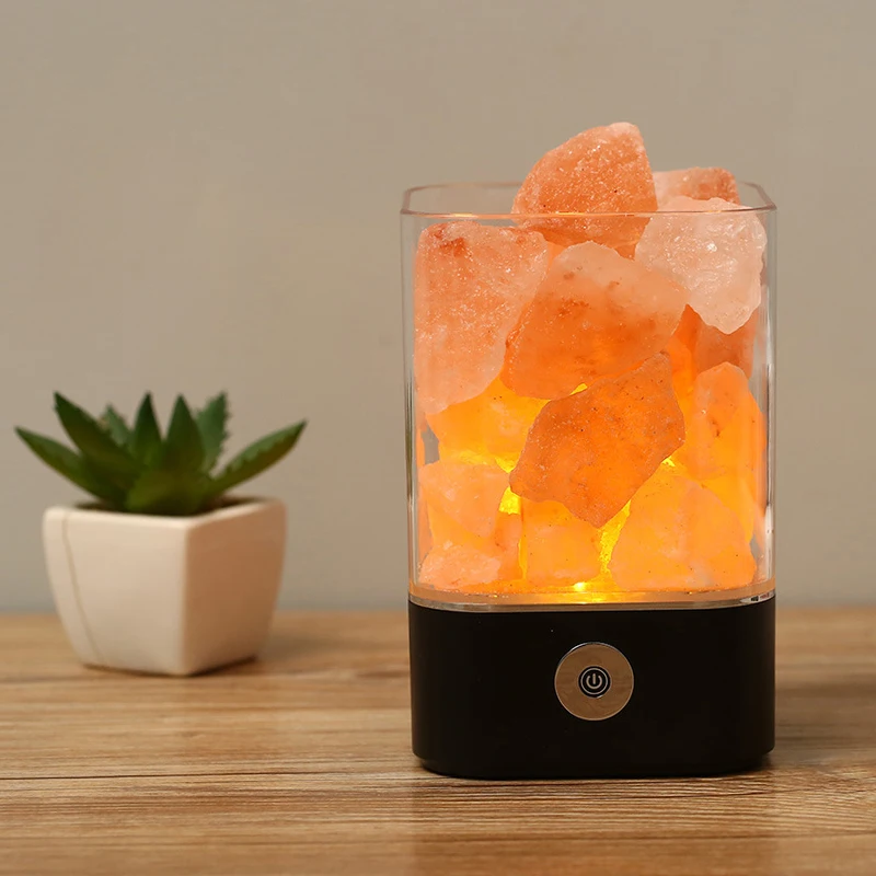 

USB Crystal Light natural himalayan salt lamp led Lamp Air Purifier Mood Creator Indoor warm light table lamp bedroom lava lamp