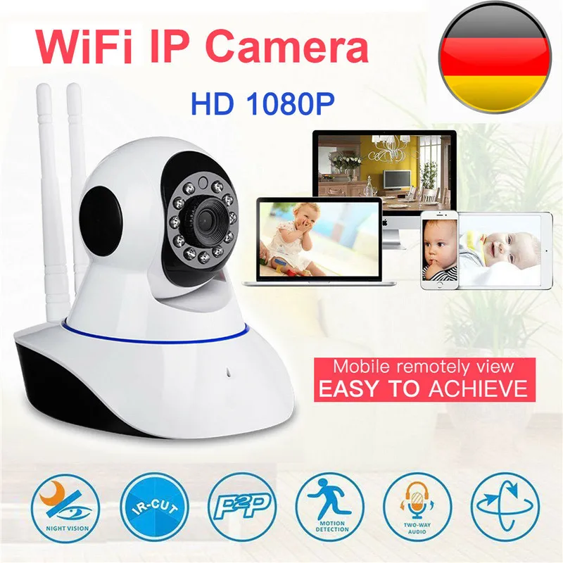 

Wireless WIFI HD 1080P Home Security IP Camera Smart Camera Webcam Pets Baby Olders Instant Care WebcamCamera
