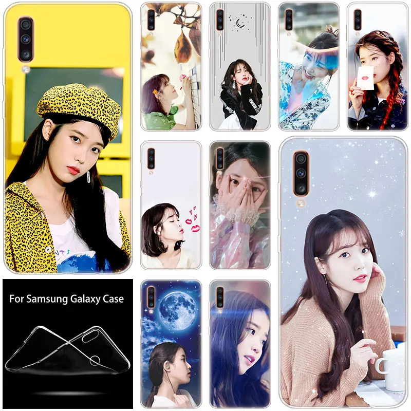 Чехол IU Kpop Kawaii Girl Singer TPU для Samsung Galaxy A90 A80 A70 A60 A50 A40 A30 A10 A20E A2CORE A9 A7 A8 A6 Plus 2018 A5