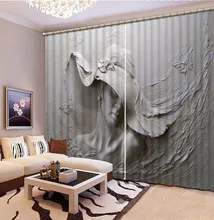 3D Blackout Curtains Grils Decoration Curtains For Living Room Bedroom Girl And Boys Room Window Drapes 