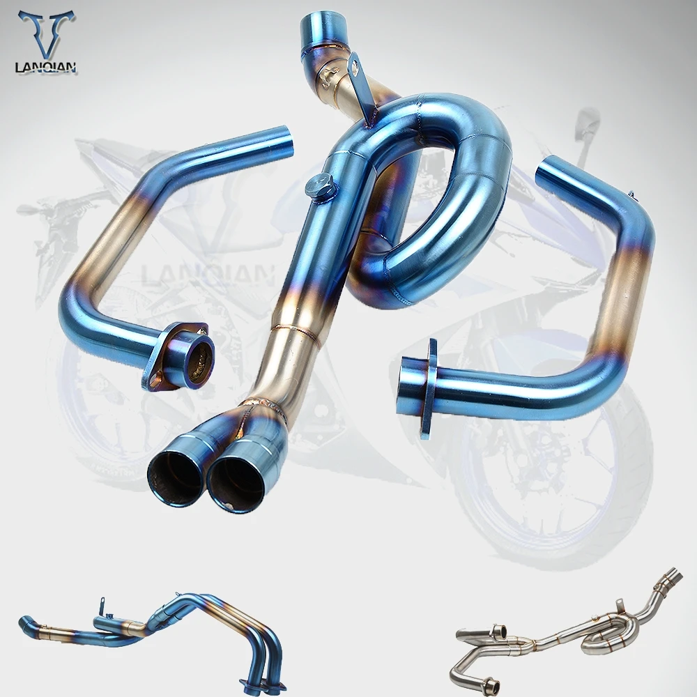 YZF R3 mid exhaust pipe Motorcycle Exhaust Pipe Muffler Mid Exhaust
