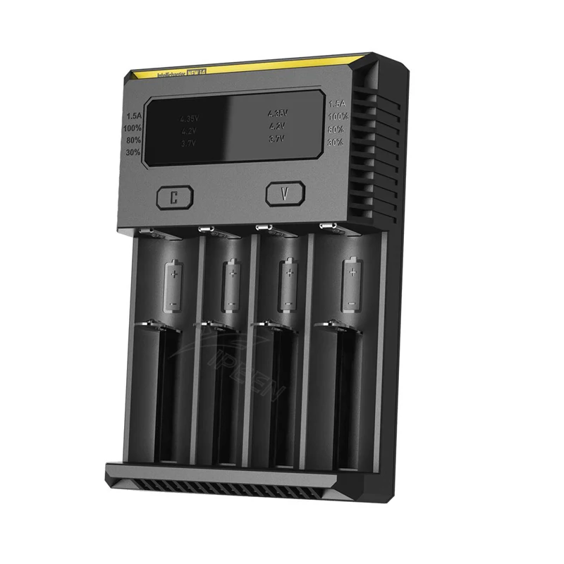 Оригинальное зарядное устройство Nitecore I4 18650 14500 16340 26650 LCD li ion 12V Входное для