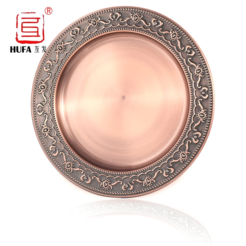 Bronze Dinner Plates & Bronze Buffet Servers Caddy Salad Dinner Plate Holder