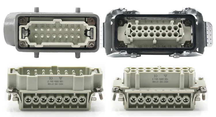 Сверхмощный разъем прямоугольный hdc-he-4/6/10/16/20/24/32/48 ядро промышленный водонепроницаемый авиационный разъем 16A сверху и сбоку