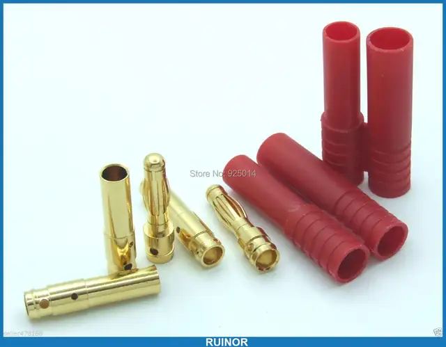 2 Pair 4mm Banana Plug Model Aircraft Battery Rc Motor 2 Pair 4mm Banana Plug Model Aircraft Battery Rc Motor Electronic Connector