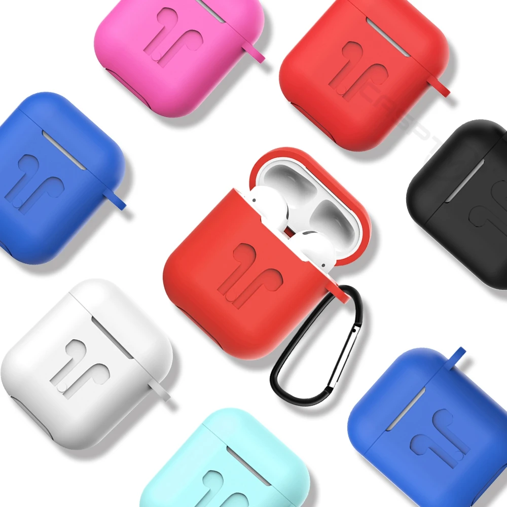 

1PCS TPU Silicone Bluetooth Earphone Cases For AirPods Protective Cover Skin Accessories for Apple Airpods 1 2 Charging Box