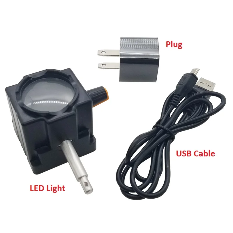 Rechargeable USB LED Lamp Biological Microscope Bottom Light Source Brightness Adjustable Supplement Illumination 110V-240V