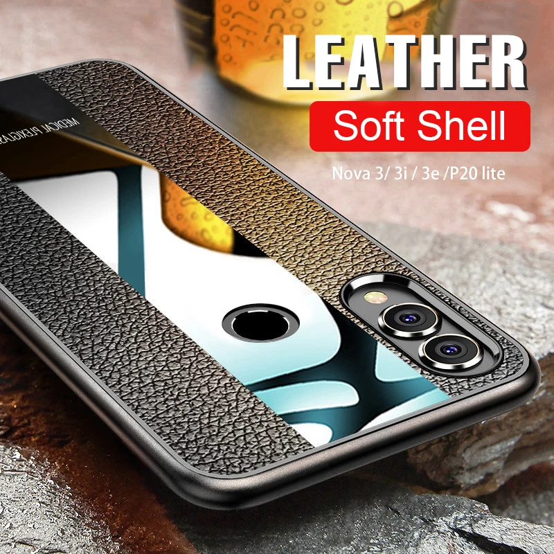 

Leather soft TPU Silicone Case For Huawei nova 3 case cvoer p20 lite copue for huawei nova 3i 3e 3 i e i3 case p 20 lite light