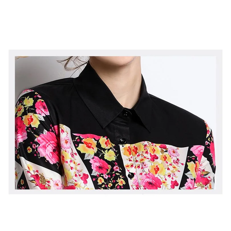 Fashion Women Blouse Runway Flora Print Elegant Office Shirts Ladies Work Long Sleeve Top High Quality Female Clothes Fashion Women Blouse Runway Flora Print Elegant Office Shirts Ladies Work Long Sleeve Top High Quality Female Clothes