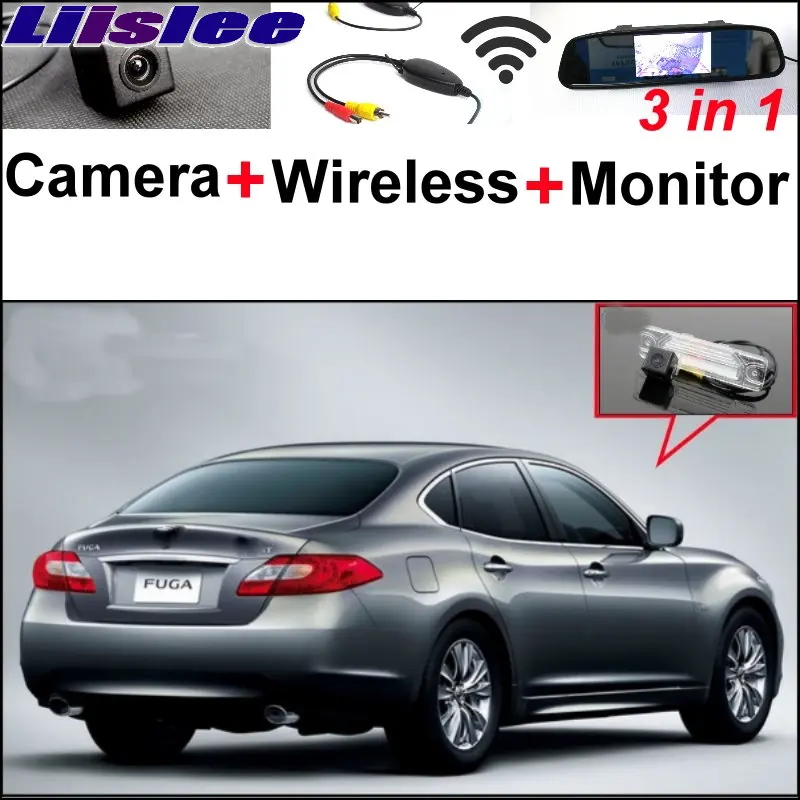 

Liislee 3 in1 Special Camera + Wireless Receiver + Mirror Monitor Easy DIY Back Up Parking System For Nissan Fuga 2009~2017