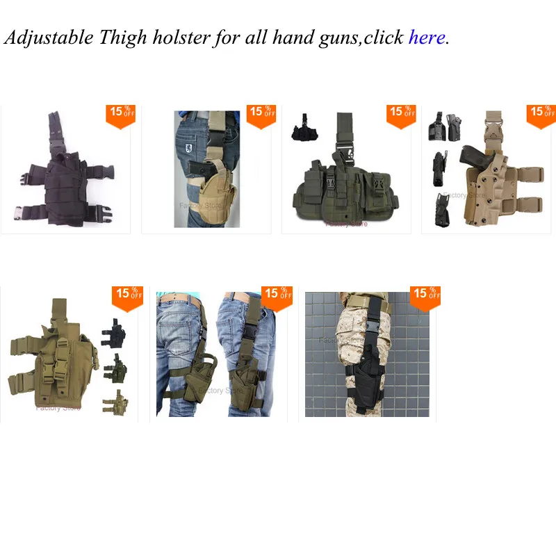 Adjustable Thigh holster for all hand guns