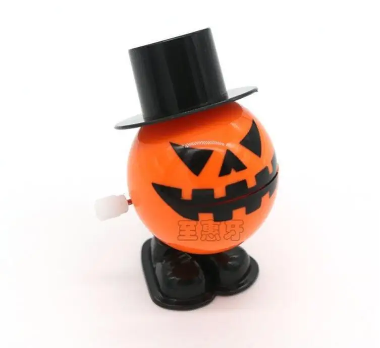 

iWish Halloween Wind Up Cushaw With Hat Jump Hooded Pumpkin Winding Jumping Squash For Children Cuaurbit Toys All Saints' Day