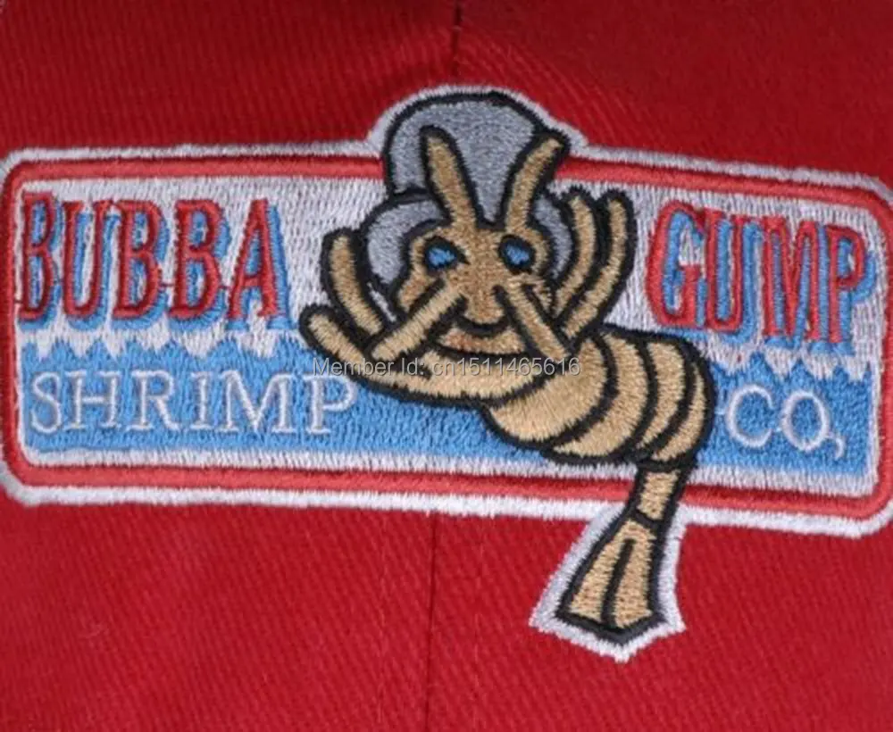 Bubba Gump Shrimp Co бейсболки Форрест Том Хэнкс Хэллоуин вечерние красные Кепки