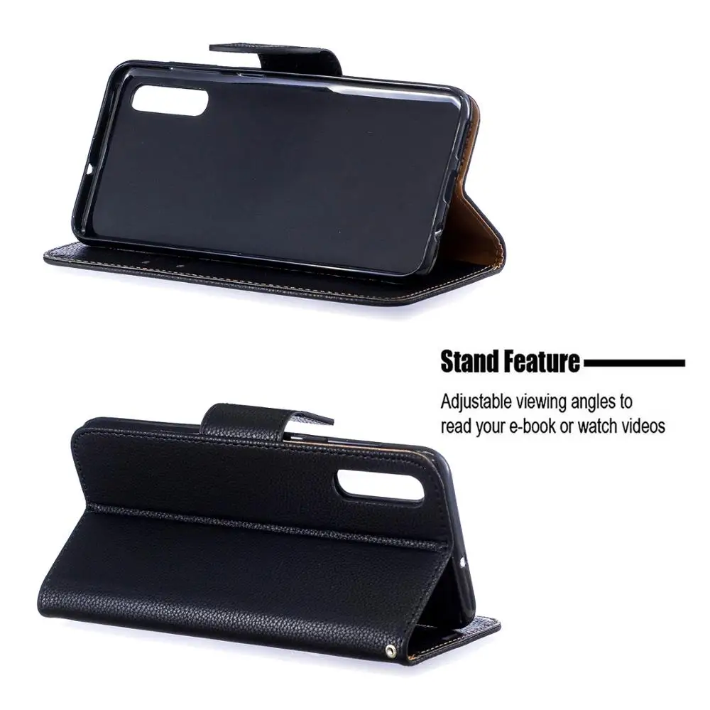 Wallet Phone Case for Samsung Galaxy A70/A50/A40/A30/A20/A6 Plus/A7 PU Leather Flip Cover Stand Magetic Closure with Card Holder