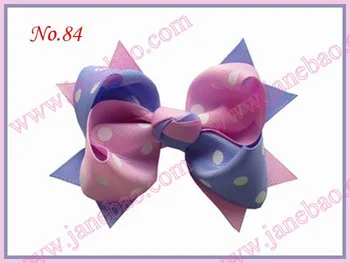 

free shipping 130pcs good girl costume boutique 4.5'' two tone leaves -A hair bows clips girl hair clippie