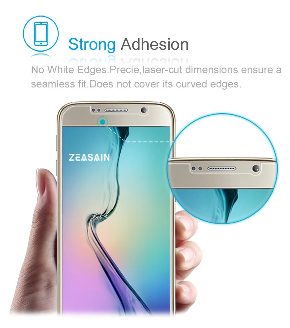 Original ZEASAIN HD Clear 0.3mm 9H Screen Protector Tempered Glass Film For Samsung galaxy S6 galaxys6 Toughened Film (8)