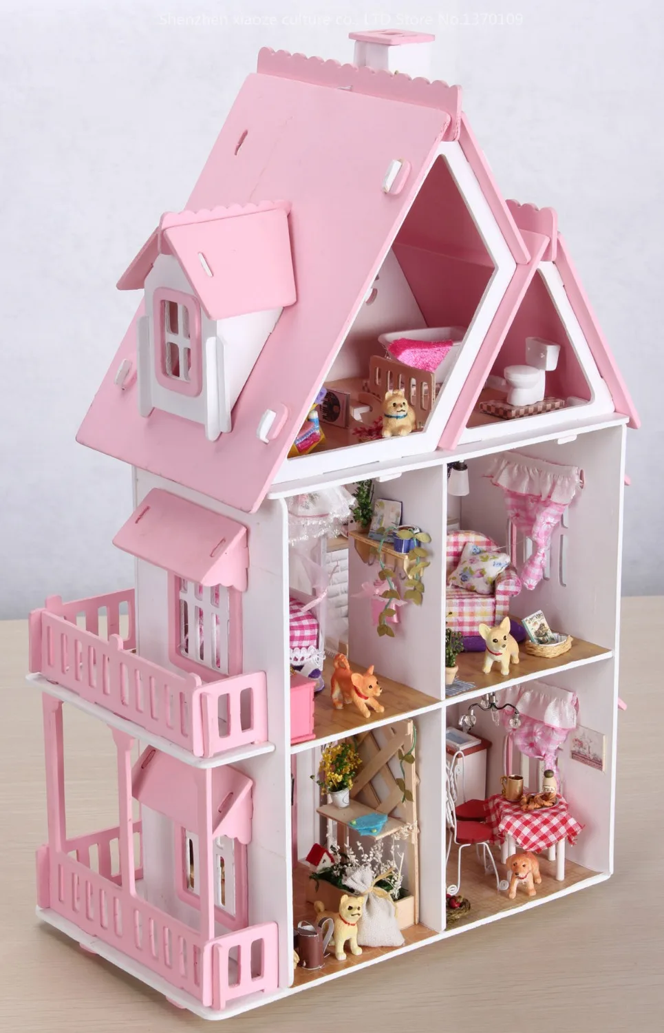 DIY Модель Саншайн Алиса Кукольный дом Соберите вилла Кукла Главная/деревянные куклы Мебель деревянный Игрушки миниатюрные куклы дом