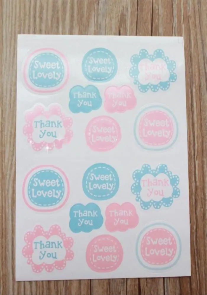 160 шт/партия розовая и синяя специальная печать бумажные наклейки упаковка печенья этикетка еда клейкие этикетки на упаковки для свадебной пекарни