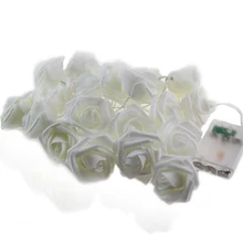 2 м 20 светодиодный s 6 см большая Роза светодиодная гирлянда на батарейке свет Рождество/Свадьба/Вечерние огни красочные украшения для отдыха, улицы СВЕТОДИОДНЫЙ свет