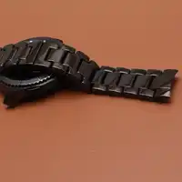 วงนาฬิกาเซรามิกสายแข็งสร้อยข้อมือเชื่อมโยงพอดีเกียร์s3ผู้ชายwristwatchband 22มิลลิเมตรขัดสีดำwatch bandsใหม่โค้งสิ้นสุด2017