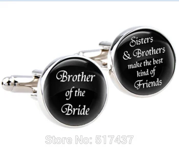 

1 pair I love you I know cufflinks quote - gift for him on your wedding day, anniversary - brother wedding cufflinks for mens