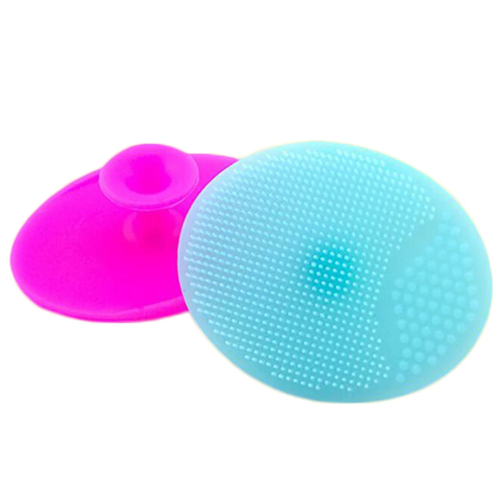 

3pcs Soft Silicone Facial Cleansing Brush Face Washing Exfoliating Blackhead Brush Baby Head Skin Bath Brushes Shower Accessory