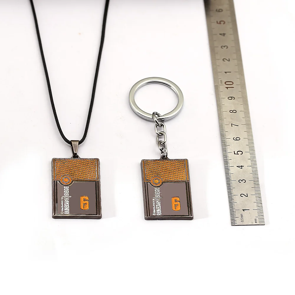 Arcoíris Six Siege 6 llavero leyenda tarjeta colgante llavero bolsa encanto Chaveiro llavero llaveros juego joyería