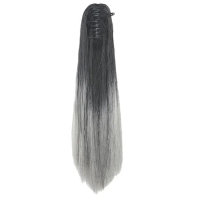 Special Offers Soowee Straight Synthetic Hair Clip In Hair Extension Black Gray Claw Ponytail Hairpieces My Little Pony Tail Queue De Cheval Special Offers Soowee Straight Synthetic Hair Clip In Hair Extension Black Gray Claw Ponytail Hairpieces My Little Pony Tail Queue De Cheval