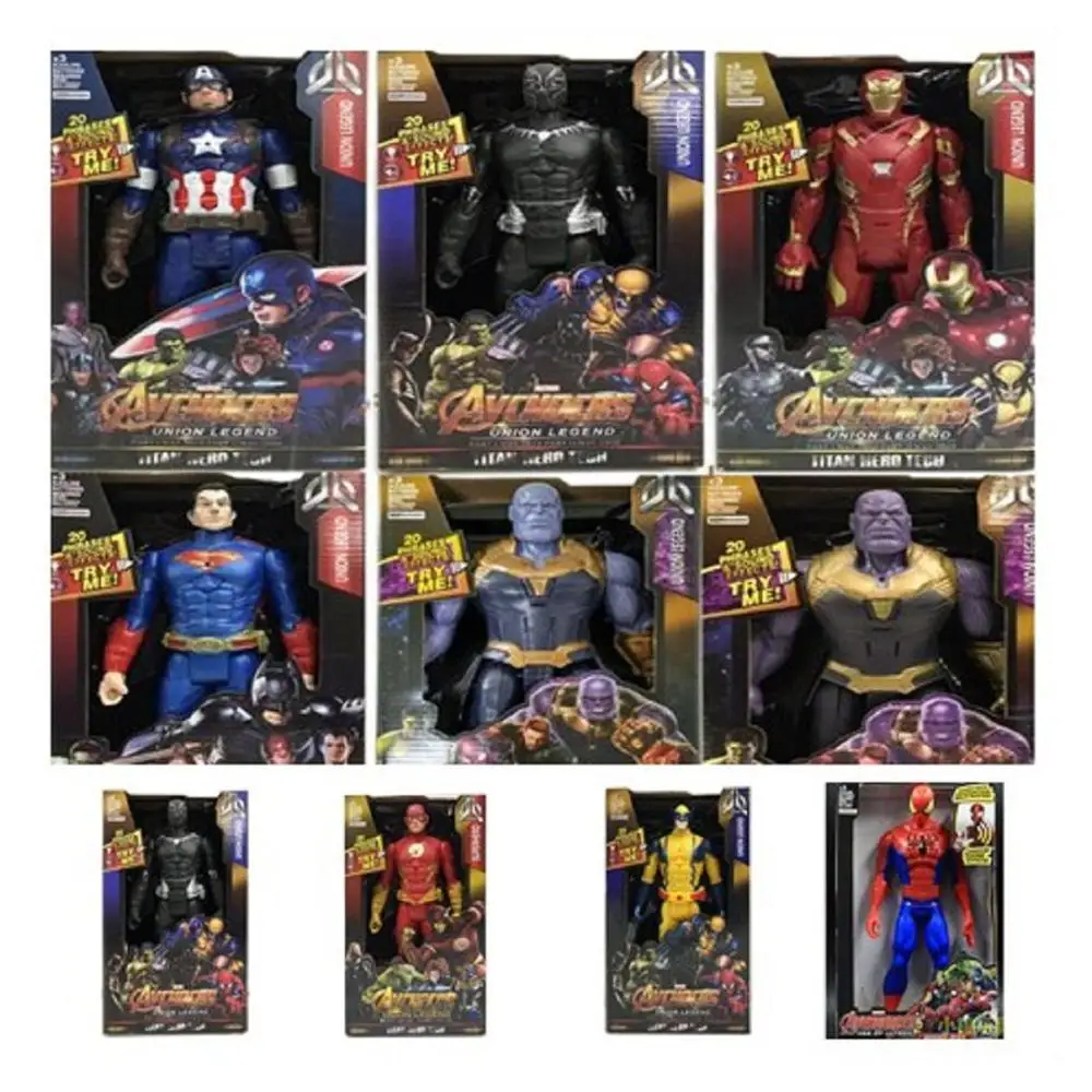 

12" 30cm Marvel Super Heroes Avengers Thanos Black Panther Captain America Thor Iron Man Spiderman Hulkbuster Hulk Action Figure