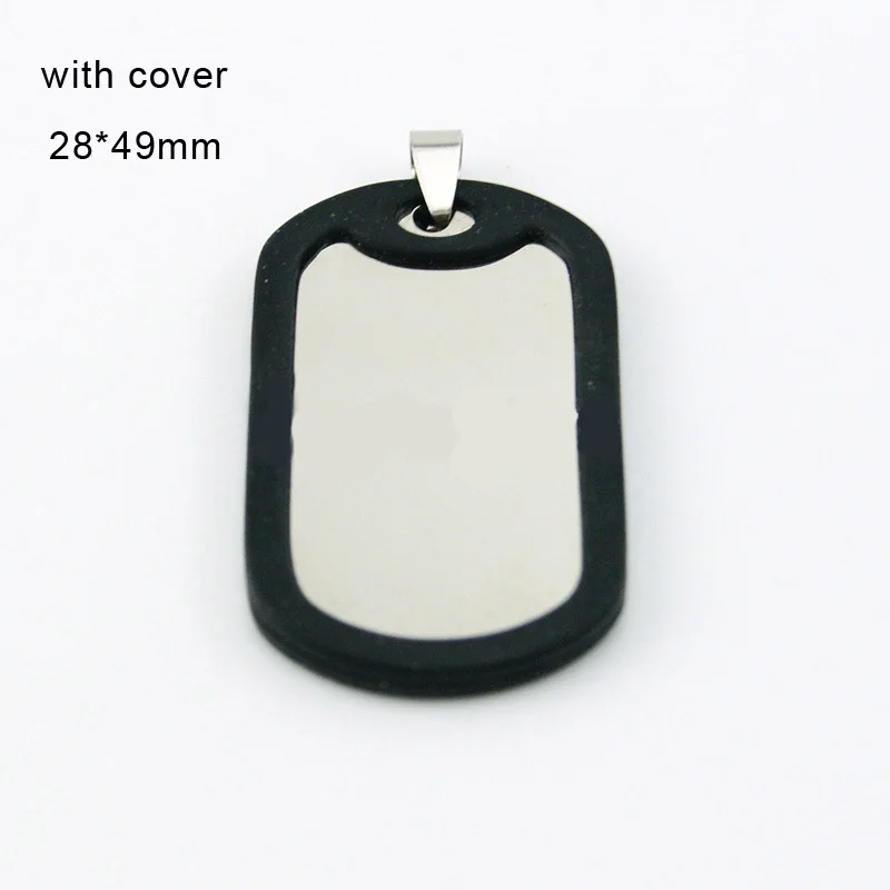100% Stainless Steel Blank Dogtags For Men With Cover Necklaces &amp Pendants Military Tags Wholesale 10pcs | Украшения и