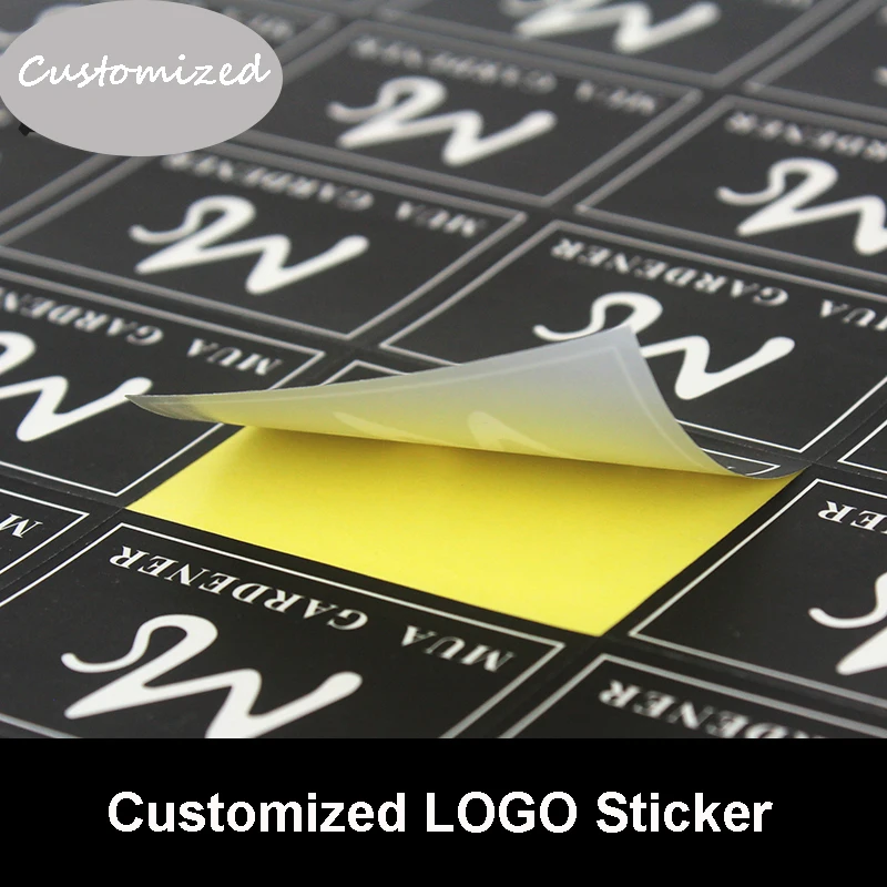Customize Company LOGO Brand Label Kraft Paper/MATTE GOLD/Silver Drawbench Sticker Logo Personalized PVC Stickers Wholesale | Канцтовары