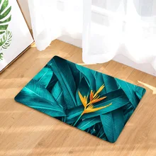 CAMMITEVER зеленый коврик с листьями спальня Противоскользящий коврик, Текстиль для дома ковры для гостиной