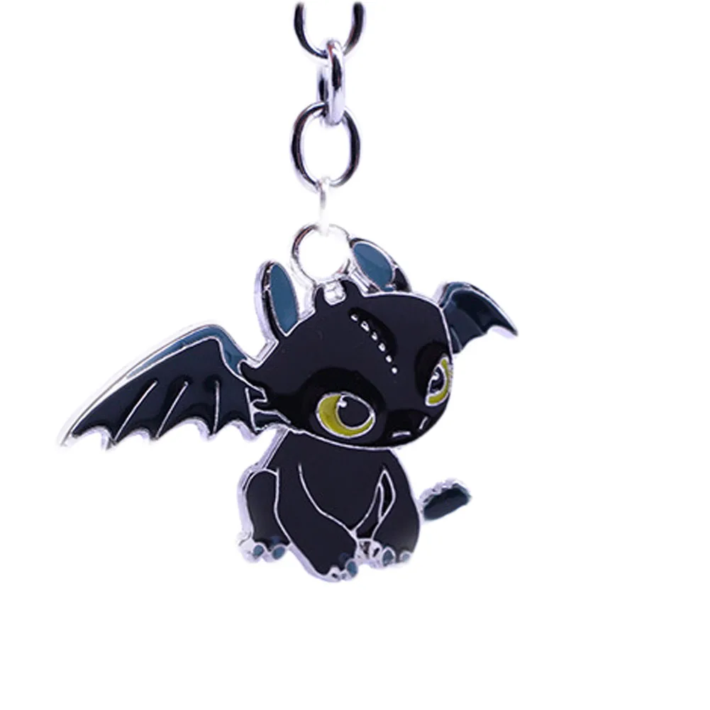 

New Style Hot Movie Animation 2 Toothless Night Fury Animal Pendant Keychain Key Holder