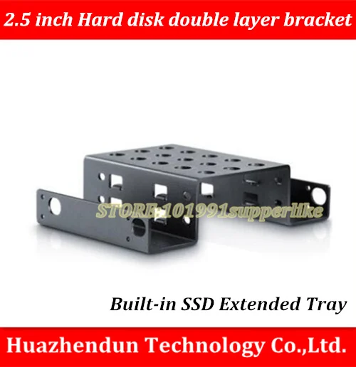 

DEBROGLIE 1PCS 2.5inch Hard Disk Double Layer Bracket CD-driver Built -in SSD Expansion Converter caddy Tray