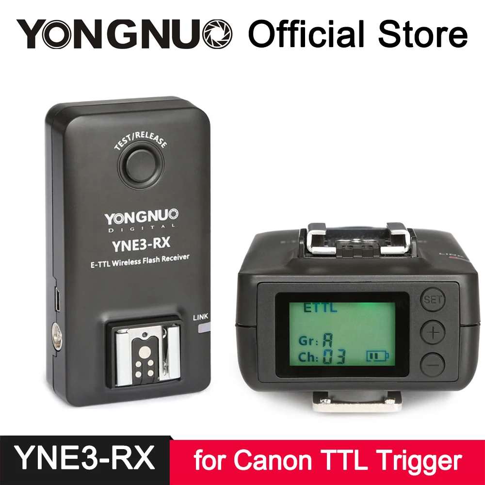 

YongNuo YNE3-RX E-TTL Wireless Flash Trigger Receiver for Canon 580EX II 600EX-RT YONGNUO YN568EX YN565EX YN600EX-RT YN-E3-RT II