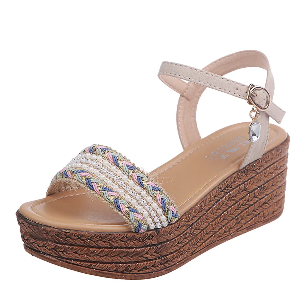 

SAGACE Women's wedge fish mouth Roman sandals waterproof platform casual shoes summer women's fashion wedge sandals